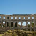 Blick in das Amphitheater in Pula - Istrien - Kroatien