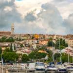 Blick vom Hafen zur Altstadt von Vrsar - Istrien